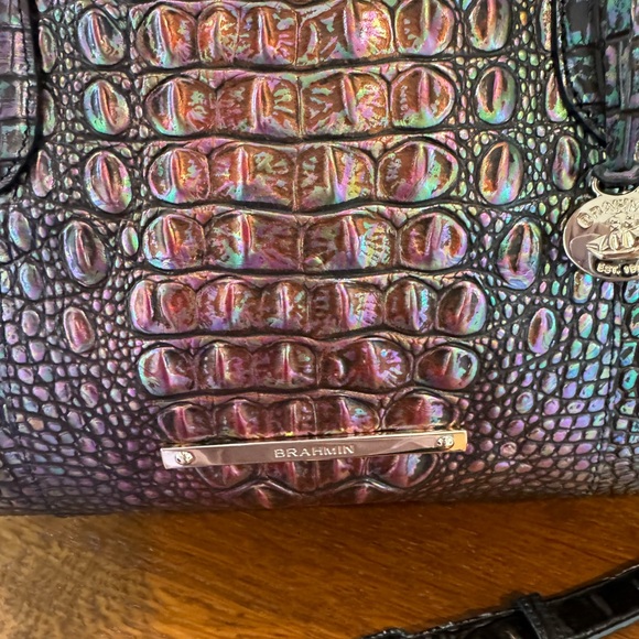 Black Ombré Brahmin Melbourne Collection Talulla Weekender Bag!  Gorgeous!!! - Picture 7 of 11